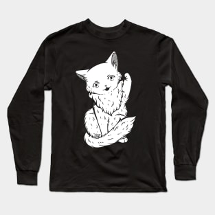 Kitty Final Boss Illustration Long Sleeve T-Shirt